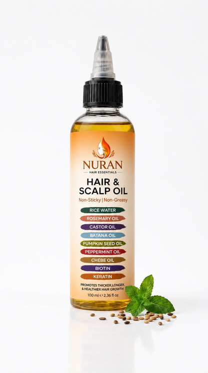Scalp hair oil growth